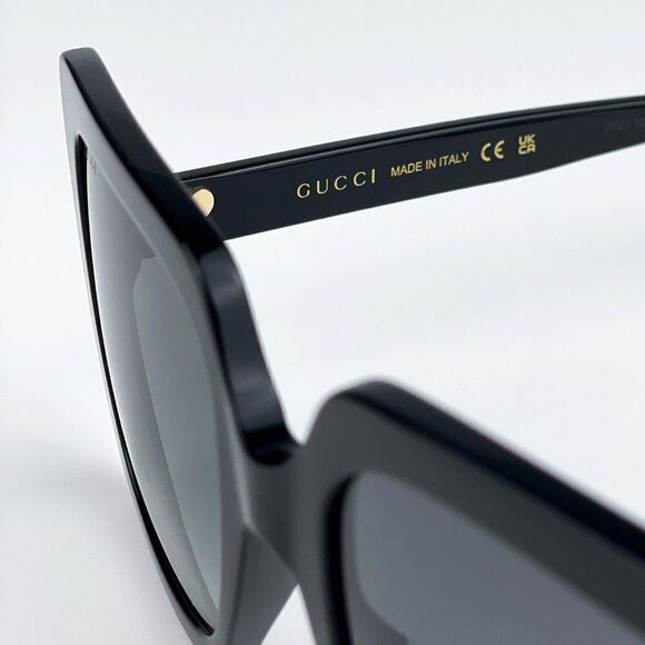 NEW Gucci GG0418S 001 Black Grey Square Women Sunglasses main image 7